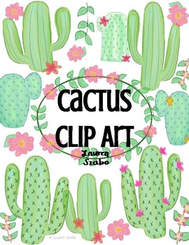Preview of FREEBIE Watercolor Cactus Clip Art