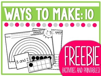 Preview of FREEBIE Ways to Make Ten