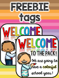 FREEBIE "Welcome to the Pack" tags for pack of crayons