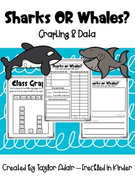 FREEBIE Sharks or Whales? Graphing & Data by Freckled in Kinder | TPT