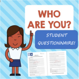 Back to School QUESTIONNAIRE | Editable Student Survey