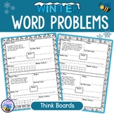 Math Word Problems Addition and Subtraction within 20 Winter Freebie