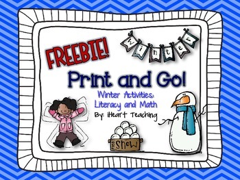 Preview of {FREEBIE} Winter Print and Go! (NO PREP Printables)