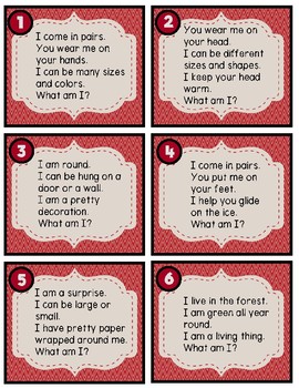 FREEBIE Winter Riddle Task Cards by Teaching Simply | TPT