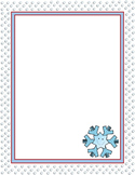 FREEBIE Winter Snowflake Digital Paper, Frame, Border, Bac