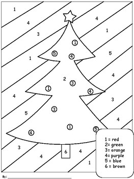 FREEBIE Winter color by the number by Dressed In Sheets | TpT