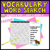 FREE 2nd Grade Wonders Unit 2 Week 4 Vocabulary Word Search