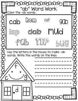 Freebie Word Family Rhyming Words Workbook By Miss Mack S