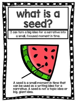 Preview of FREEBIE Writer's Workshop Seed Lesson - mini unit preview