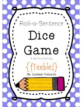 Preview of Writing Practice Roll-a-Sentence Literacy Game