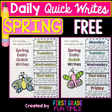 Quick Write Writing Prompts Spring Activities