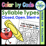 FREEBIE for Followers! Color by Syllable Type (Science of 