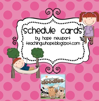 Preview of FREEBIE schedule cards