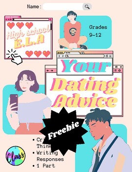 Preview of FREEBIE version of High School Valentines Day | Your dating advice