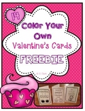 Valentine's Day Color Your Own Cards {14 Cards} FREEBIE!