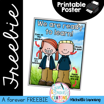 Forever Freebie Ready To Learn Poster Tpt