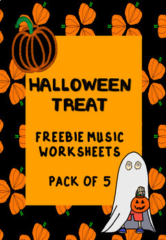 Preview of FREEBIE_5 Halloween Music Worksheets