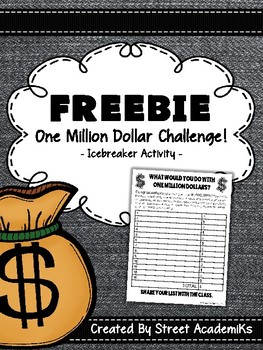 Preview of {FREE} One Million Dollar Challenge! [Icebreaker Activity]
