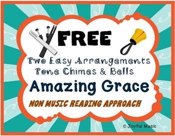 Preview of FREE Worship with Chimes & Bells Music Series AMAZING GRACE