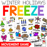 FREEZE! Holiday Game | Christmas Party Game | Holiday Vocabulary