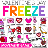 FREEZE! Valentines Day Game with Movement Break Cards and 