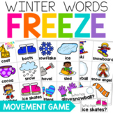 Winter Movement Break Game with Cards with Writing Activities