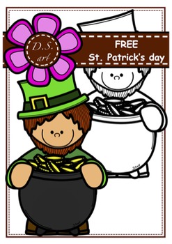Preview of FREE_PATRICK'S DAY Digital Clipart (color and black&white)