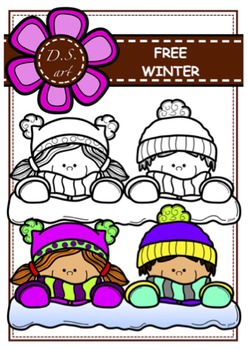 Preview of FREE_WINTER Digital Clipart (color and black&white)