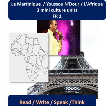 Preview of FRENCH 1 / 2 - La Martinique (1) / Youssou N'Dour (2), L'Afrique - 3 units