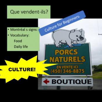 Preview of FRENCH 1 / 2 - What do these Québec stores sell? Que vendent-ils?