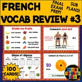 FRENCH 1 REVIEW BOOM CARDS ⭐ Part 3 ⭐ French 1 Vocabulary 