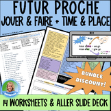 FRENCH 7th Grade Futur Proche 15 Worksheet Bundle, 5 Slide