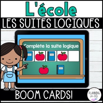 Preview of FRENCH AB Patterns Boom Cards™ School Theme | Les Suites Logiques AB La Rentrée