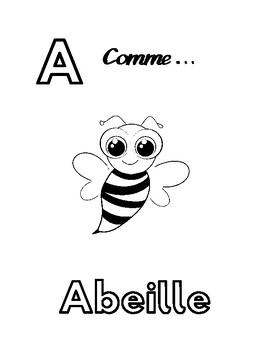 Preview of FRENCH ABC COLORING BOOK