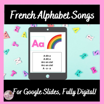 Preview of FRENCH ALPHABET SONGS LES CHANSONS D'ALPHABET