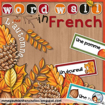 Preview of FRENCH AUTUMN WORD WALL - L'AUTOMNE