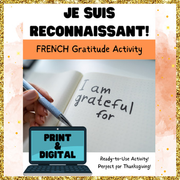Preview of FRENCH | Activité de reconnaissance | Gratitude Activity
