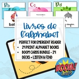 FRENCH Alphabet Books & BOOM Cards Emergent Reader Livres 