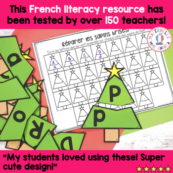 French Alphabet Christmas Literacy Centre Lettres Et Sons Initiaux Noel