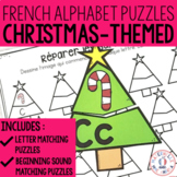 FRENCH Alphabet Puzzles Literacy Centre (Christmas /Noël) 