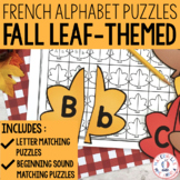 FRENCH Alphabet Puzzles Literacy Centre (Fall Themed) - Ca