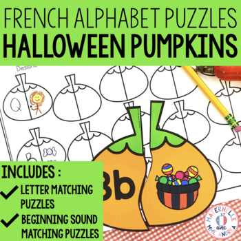 FRENCH Alphabet Halloween Pumpkin Literacy Centre - Lettres et sons ...