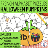 FRENCH Alphabet Puzzles Literacy Centre (Halloween Pumpkin