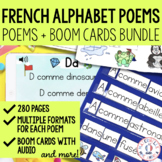 FRENCH Pocket Chart Alphabet Poems + Boom Cards Practice BUNDLE