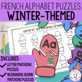 FRENCH Alphabet Puzzles Literacy Centre (Winter / hiver) -