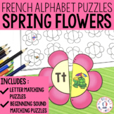 FRENCH Alphabet Puzzles Literacy Centre (Spring flowers) -