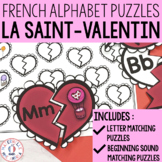 FRENCH Alphabet Puzzles Literacy Centre (Valentine's Day) 