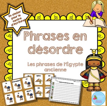 Preview of FRENCH {Ancient Egypt} scrambled sentences/Phrases en d