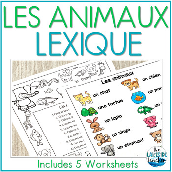 French Animals (Les animaux) Distance Learning worksheets