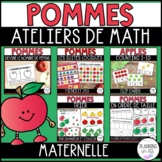 FRENCH Apple Math Centers for Fall | Counting, Patterns, S